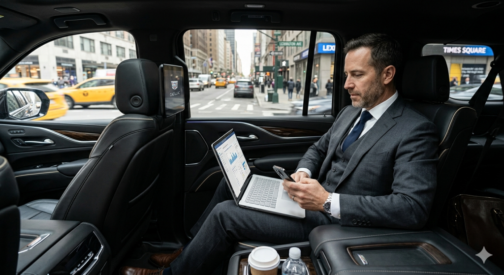Executive corporate transportation service in luxury SUV in Los Angeles