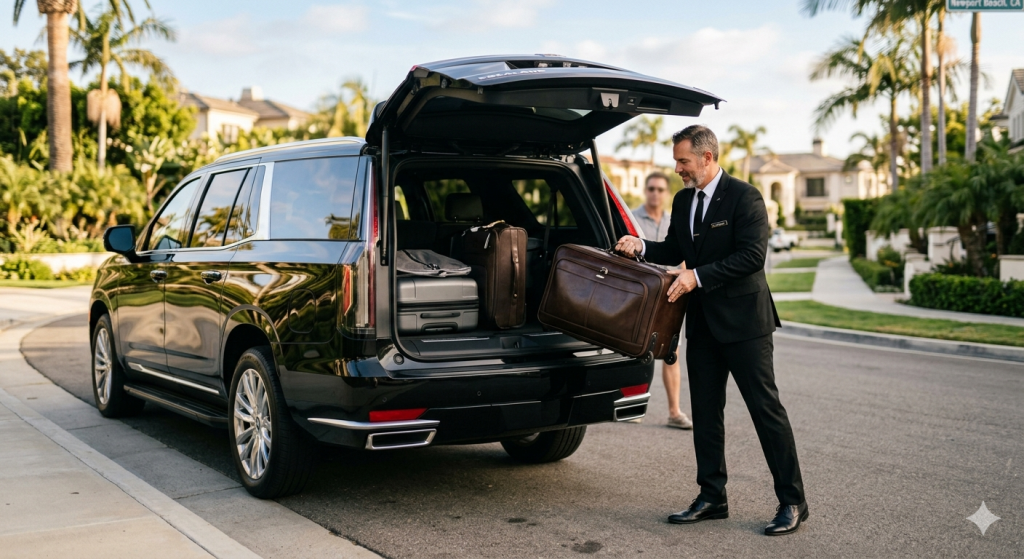 luxury black car transportation